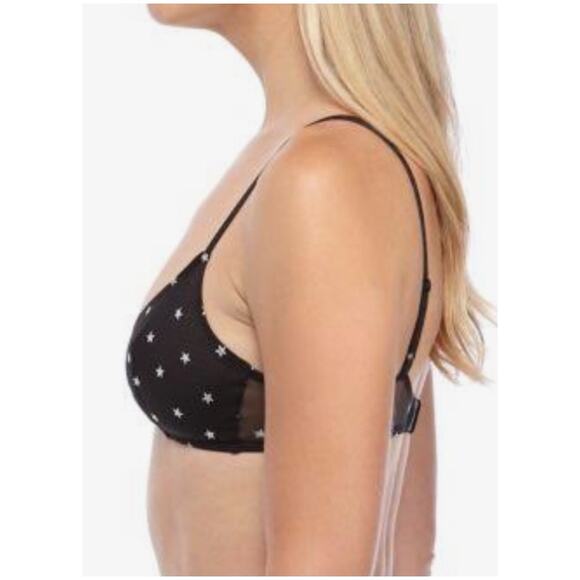 DKNY  Black star all over mesh bra wireless size small - Picture 5 of 7